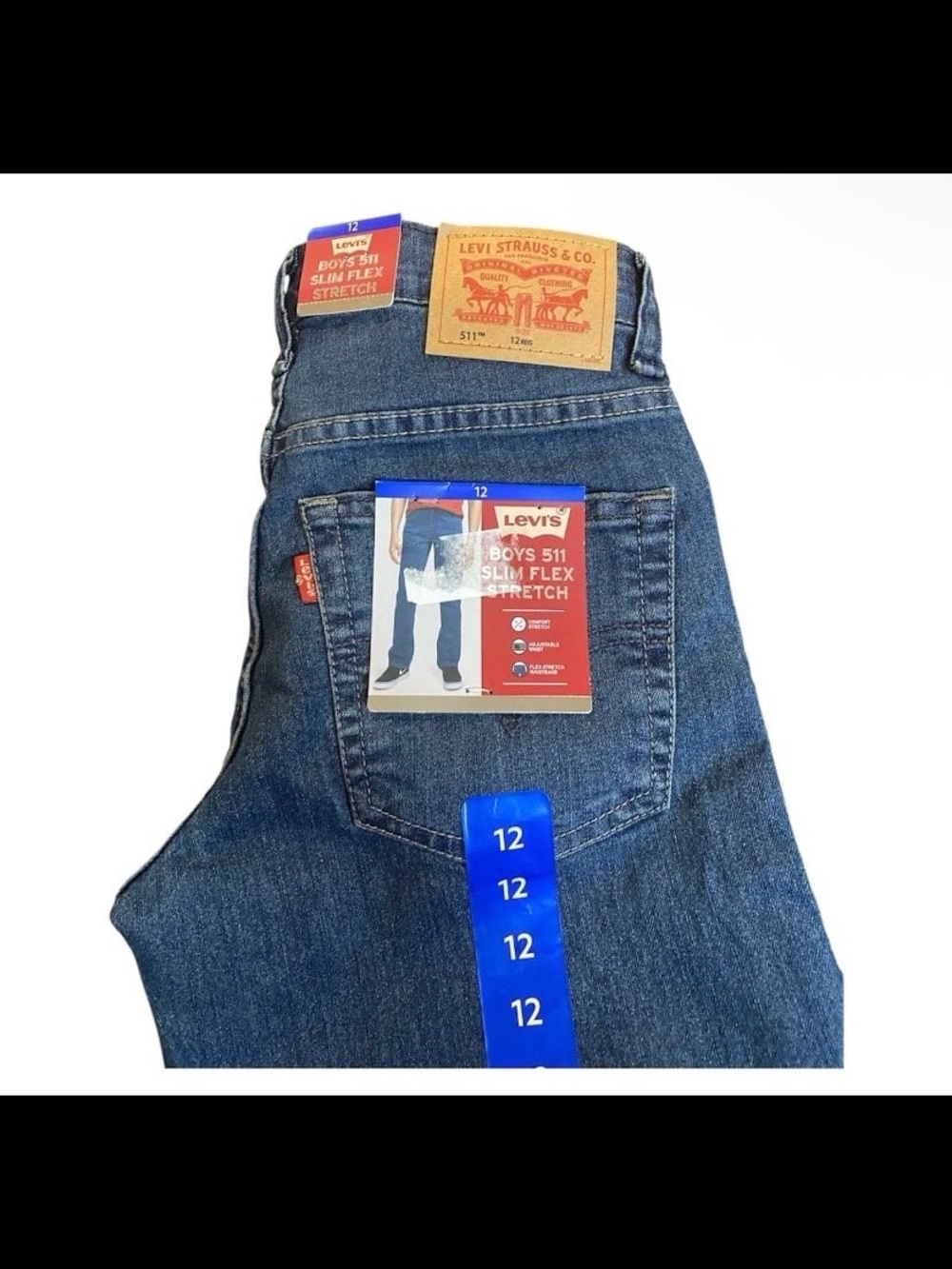 Levi's 511 Slim Boys Jeans Size 12 Regular Medium Wash Denim